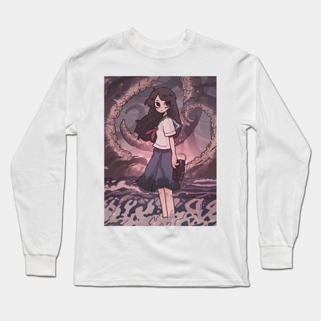 Tentacles in the sky Long Sleeve T-Shirt by carlesdalmau